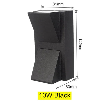 Luxury LED Wall Lamp Modern Up Down Wall Sconce Black Waterproof Aluminum Light Fixture Indoor Outdoor Bedroom Living Room Hallway Hotel Decor-5W 10W LED Wall Lamp Waterproof IP65 Outdoor Wall Light Sconce Balcony Garden Decoration Lighting Lamp