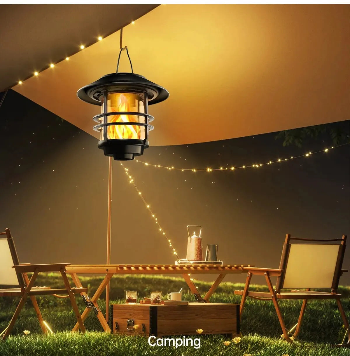 Solar Lantern Outdoor Hanging Lantern Flickering Flame Solar Lights Waterproof IP44 Garden Lights Patio Lights Porch Lights Wall Mounted Fence Lights Dusk to Dawn Auto On Off LED Lantern Decorative Outdoor Lighting Warm Light