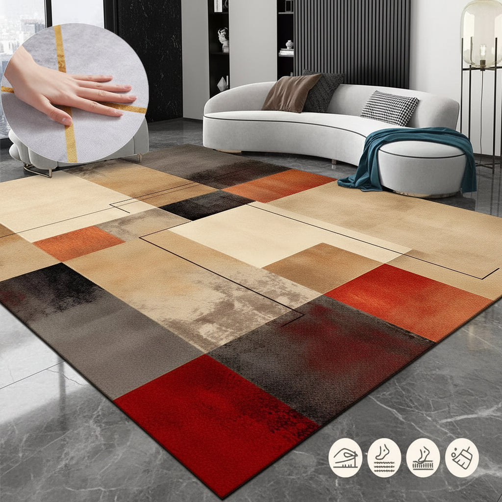 Nordic Large Size Abstract Rugs for Living Room Light Luxury Sofa Area Decoration Carpets Home Bedroom Lounge Non-slip Floor Mat