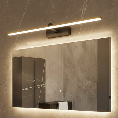 Luxury LED Bathroom Vanity Light Modern Linear Mirror Light Black Wall Lamp Makeup Lighting Fixture Bedroom Washroom Hotel Home Decor