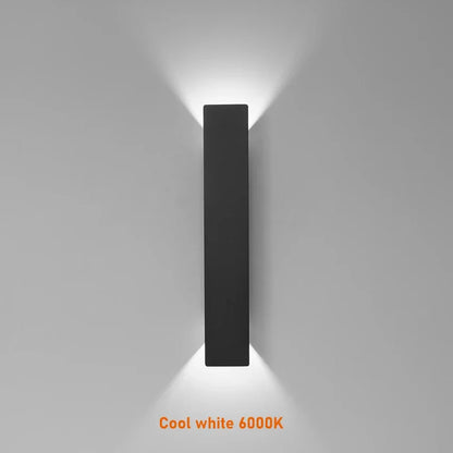 Modern Outdoor Waterproof Wall Light LED Exterior Wall Sconce IP65 Up Down Light Black White Wall Mounted Light Fixture Patio Garden Porch Garage Front Door House Light Aluminum Outdoor Lighting 110V 220V