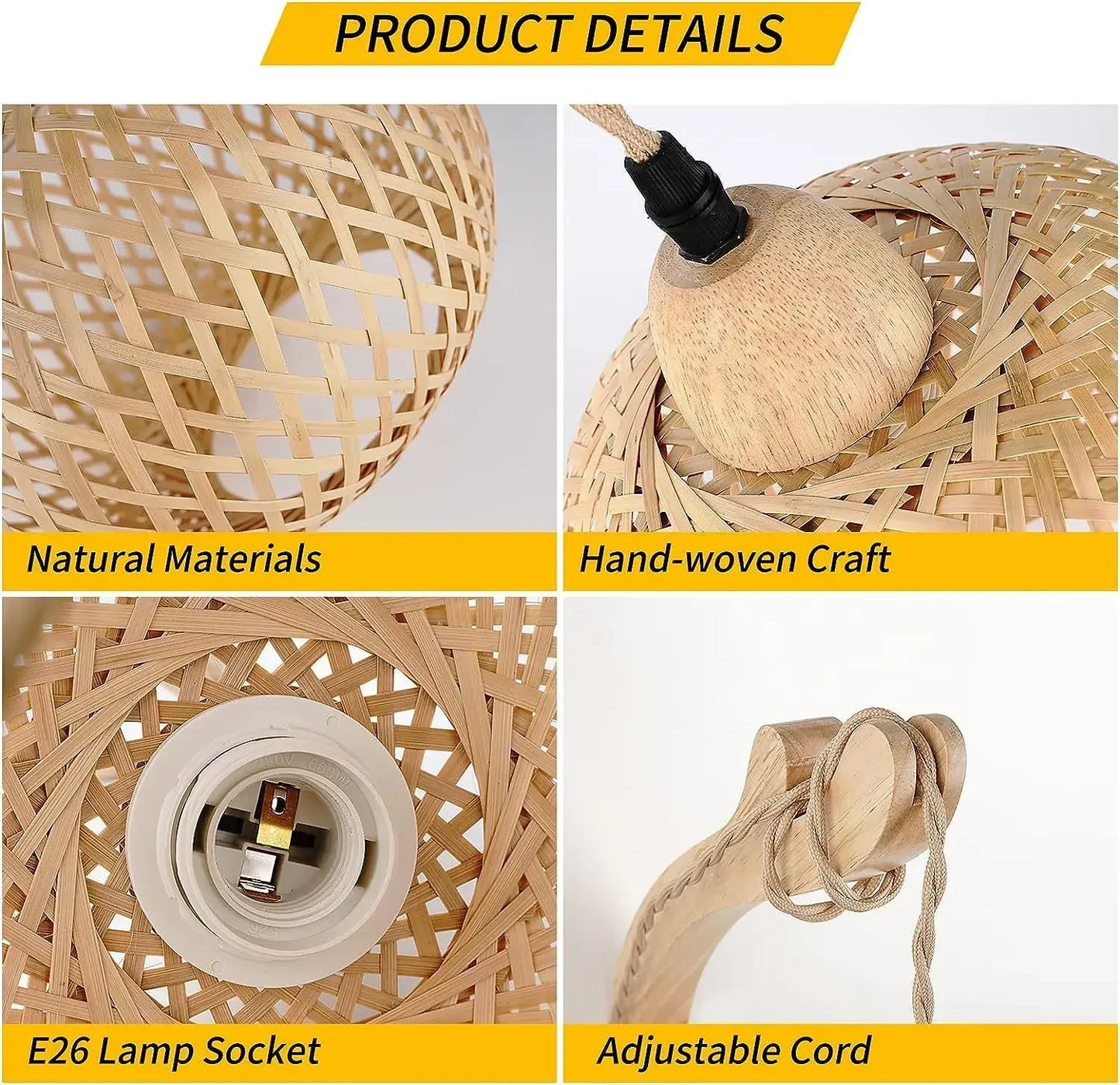 Luxury Rattan Wall Lamp Wooden Woven Sconce Nordic Scandinavian Designer Hanging Light Fixture Indoor Bedroom Living Room Hallway Restaurant Café Bar Hotel Home Decor