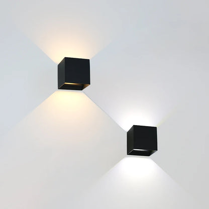 LED Wall Lamp Modern Up Down Wall Sconce Black Waterproof Aluminum Light Fixture Indoor Outdoor Bedroom Living Room Hallway Hotel Decor