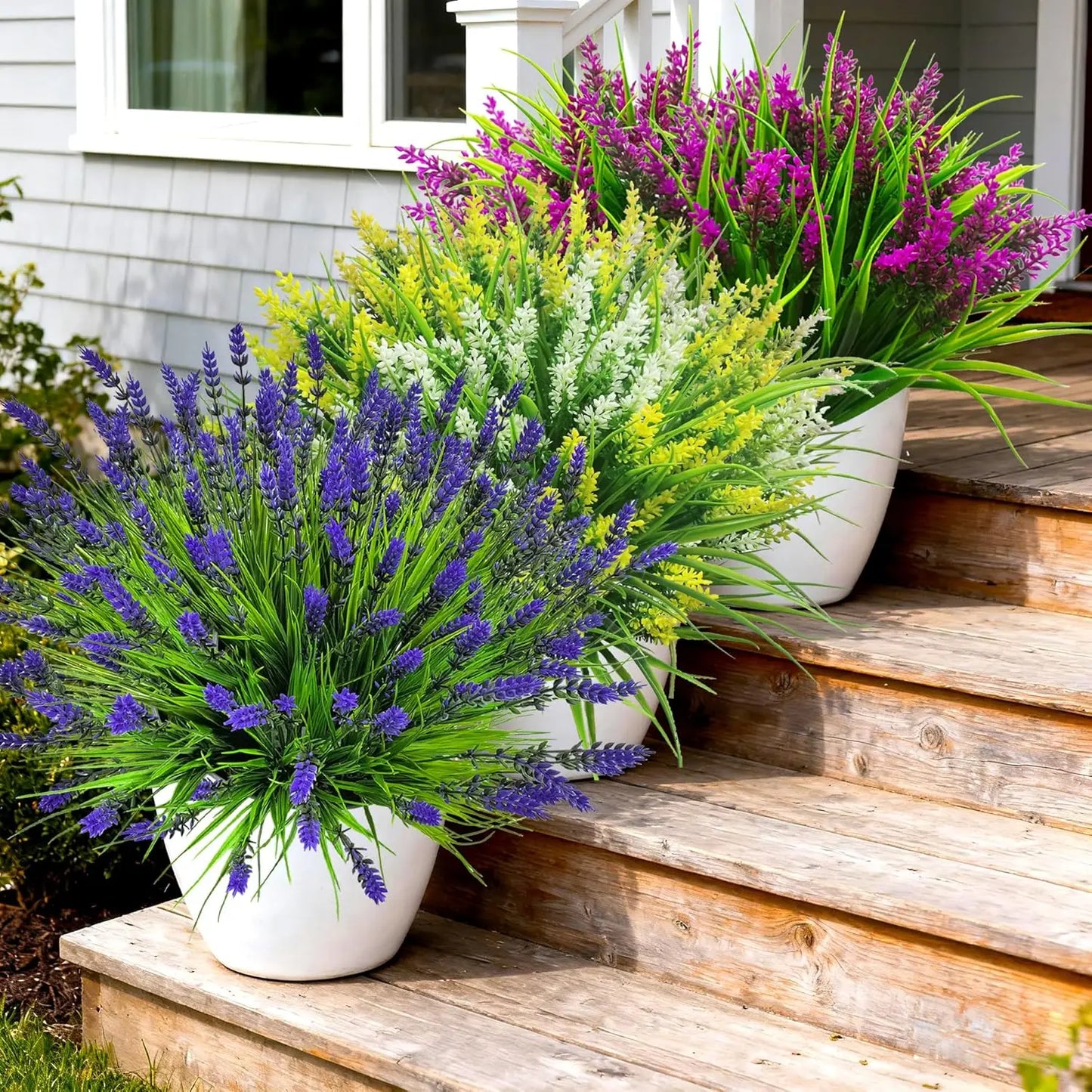 Artificial Plastic Lavender Flower Plant Wedding Bridal Bouquet Holiday Decor Vase Home Table Ourdoor Yard Party DIY Decor Props