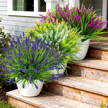 Artificial Plastic Lavender Flower Plant Wedding Bridal Bouquet Holiday Decor Vase Home Table Ourdoor Yard Party DIY Decor Props