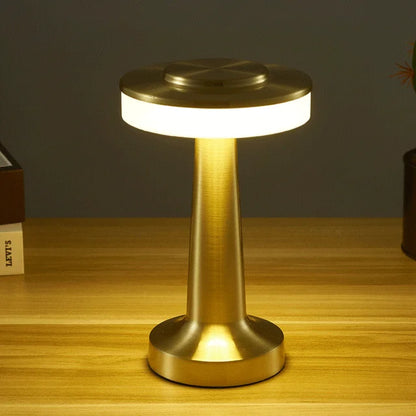 Retro Table Lamp Metal Touch Decor for Bar Coffee Restaurant Decoration Light Desk LED Rechargeable Night Light Bedroom Decor
