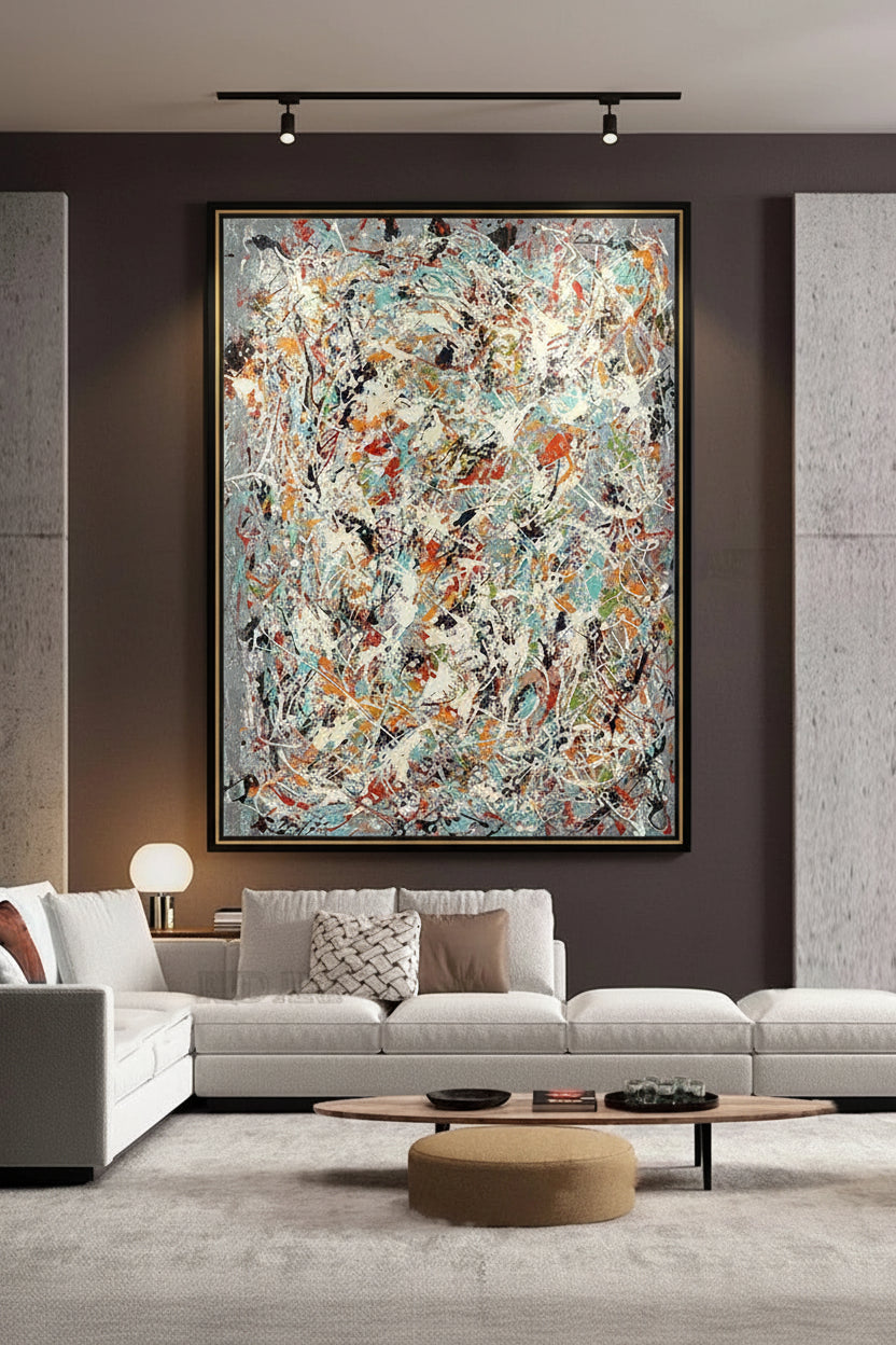 Copy Pollock OIl Paintings Hand-painted Abstract Pictures Paintings On Canvas Large Bedroom Decoration Wall Art Unframed