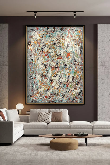 Copy Pollock OIl Paintings Hand-painted Abstract Pictures Paintings On Canvas Large Bedroom Decoration Wall Art Unframed