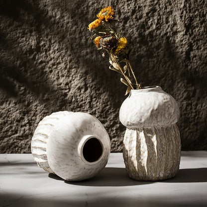 Gourd Shape Vase Ceramic Flowerpot Retro Objects Home Living Room Desktop Decoration Accessories Boho Modern Art Nordic