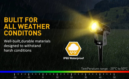 Solar Spot Lights Outdoor LED Solar Garden Lights RGB Color Changing Landscape Lighting Waterproof IP65 Solar Powered Spotlights for Yard Lawn Pathway Driveway Patio Tree Up light Warm White Cold light