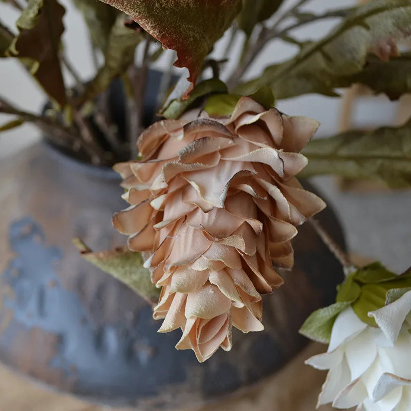 60CM Artificial Flower European Retro Home Decor Living Room Flower Arrangement Wedding Photography Prop Pineapple Flower