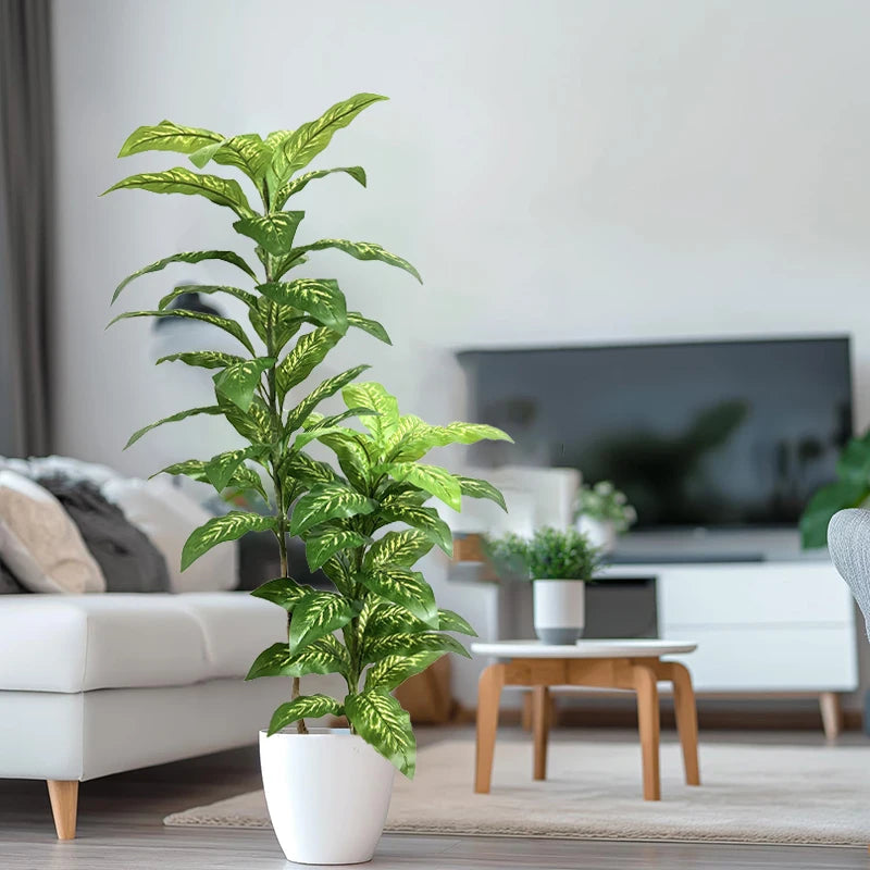 130-180cm Large Artificial Banana Tree Fake Tropical Plant Lifelike Big Leaf Plants For Home Office Hotel Cafe Shop Decoration