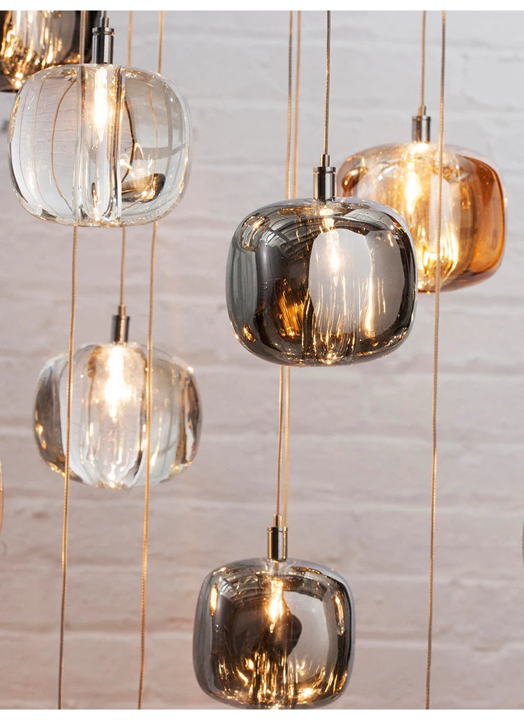 Modern Nordic LED Crystal Chandelier Luxury Pendant Light For Living Room Bedroom Dining Room Attic Kitchen Home Lustre Lamp