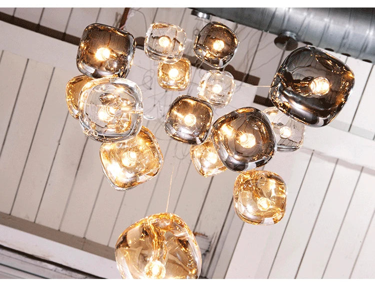 Modern Nordic LED Crystal Chandelier Luxury Pendant Light For Living Room Bedroom Dining Room Attic Kitchen Home Lustre Lamp