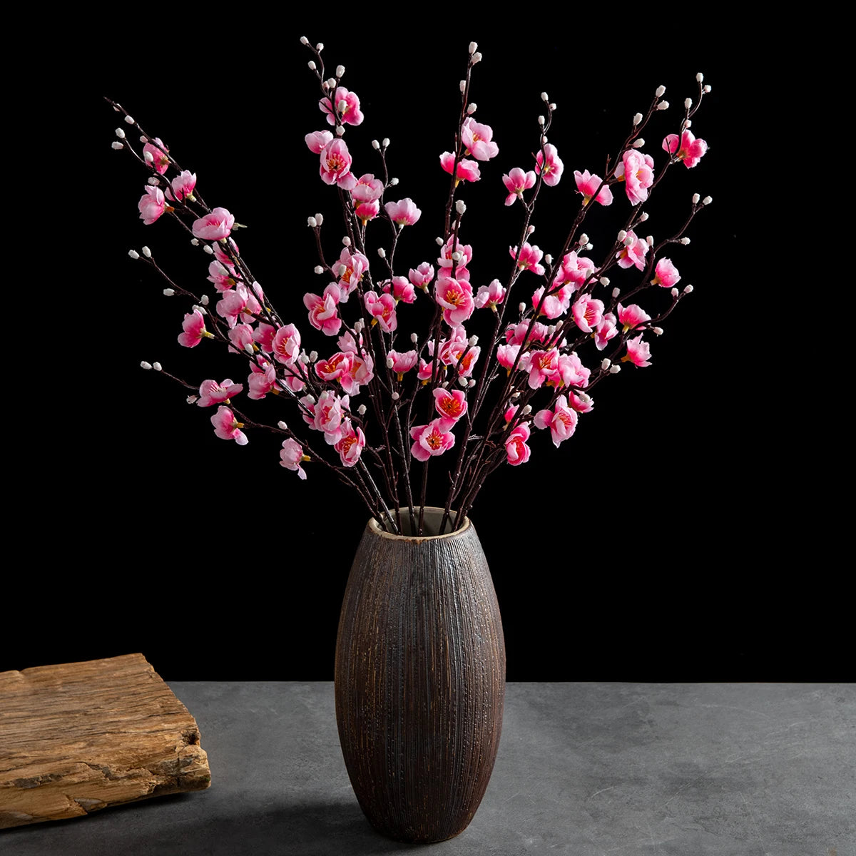 Artificial Flowers Silk Plum Blossom Peach Branch Newyear Christmas Home Vase Table Outdoor Garden Wedding Party Decor DIY Gifts