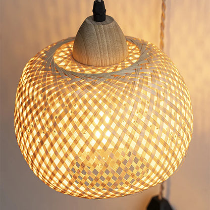 Luxury Rattan Wall Lamp Wooden Woven Sconce Nordic Scandinavian Designer Hanging Light Fixture Indoor Bedroom Living Room Hallway Restaurant Café Bar Hotel Home Decor
