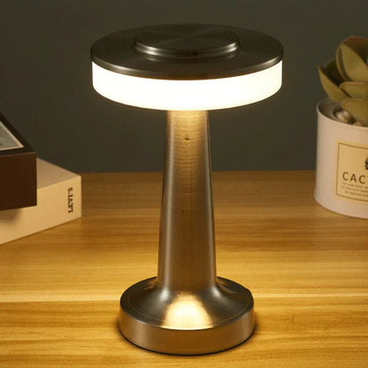Retro Table Lamp Metal Touch Decor for Bar Coffee Restaurant Decoration Light Desk LED Rechargeable Night Light Bedroom Decor