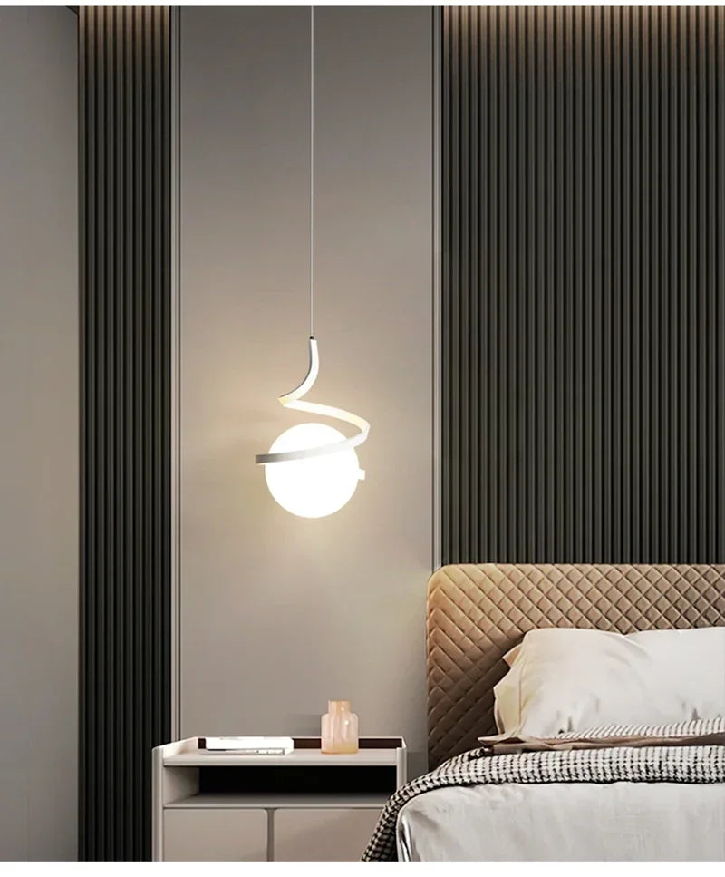 Nordic LED Pendant Light Bedroom bedside hanging line light For Living Home Decoration Dining Table Hanging Lamp Indoor lighting