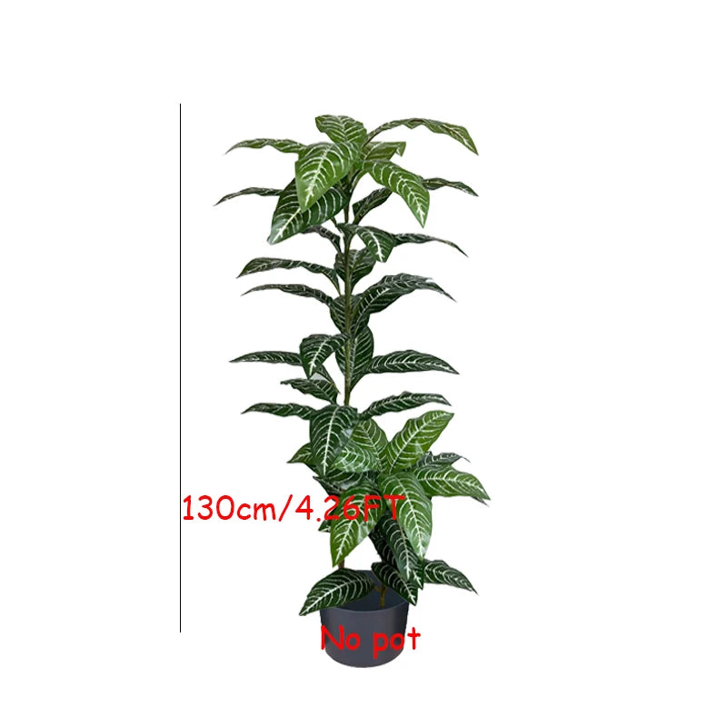 130-180cm Large Artificial Banana Tree Fake Tropical Plant Lifelike Big Leaf Plants For Home Office Hotel Cafe Shop Decoration