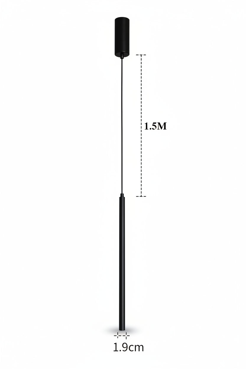 Superfine 2CM Led Pendant Lights Long Tube Hanging Lamp Kitchen Island Dining Room Table Pendant Lamp Bedroom Bedside Droplight