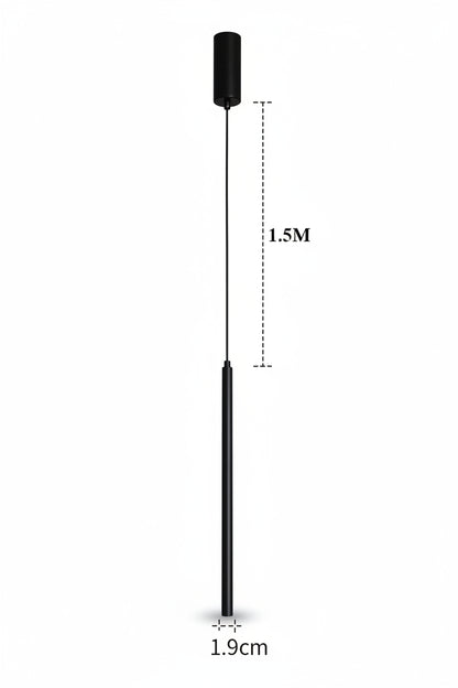 Superfine 2CM Led Pendant Lights Long Tube Hanging Lamp Kitchen Island Dining Room Table Pendant Lamp Bedroom Bedside Droplight