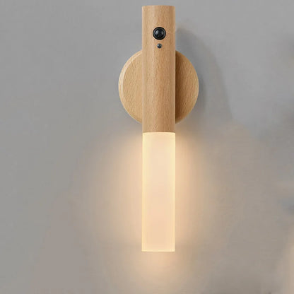 Motion Sensor Night Light LED Rechargeable Magnetic Wall Lamp Wireless Battery Operated Stick On Lights for Living room Hallway Bedroom Stairs Bathroom Cabinets Decor Kitchen Under Cabinet Light Warm White Dimmable USB Charging