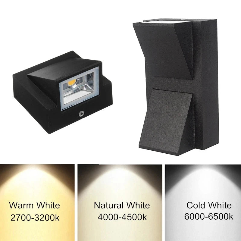 Luxury LED Wall Lamp Modern Up Down Wall Sconce Black Waterproof Aluminum Light Fixture Indoor Outdoor Bedroom Living Room Hallway Hotel Decor-5W 10W LED Wall Lamp Waterproof IP65 Outdoor Wall Light Sconce Balcony Garden Decoration Lighting Lamp