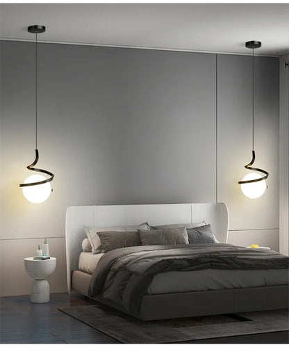 Nordic LED Pendant Light Bedroom bedside hanging line light For Living Home Decoration Dining Table Hanging Lamp Indoor lighting