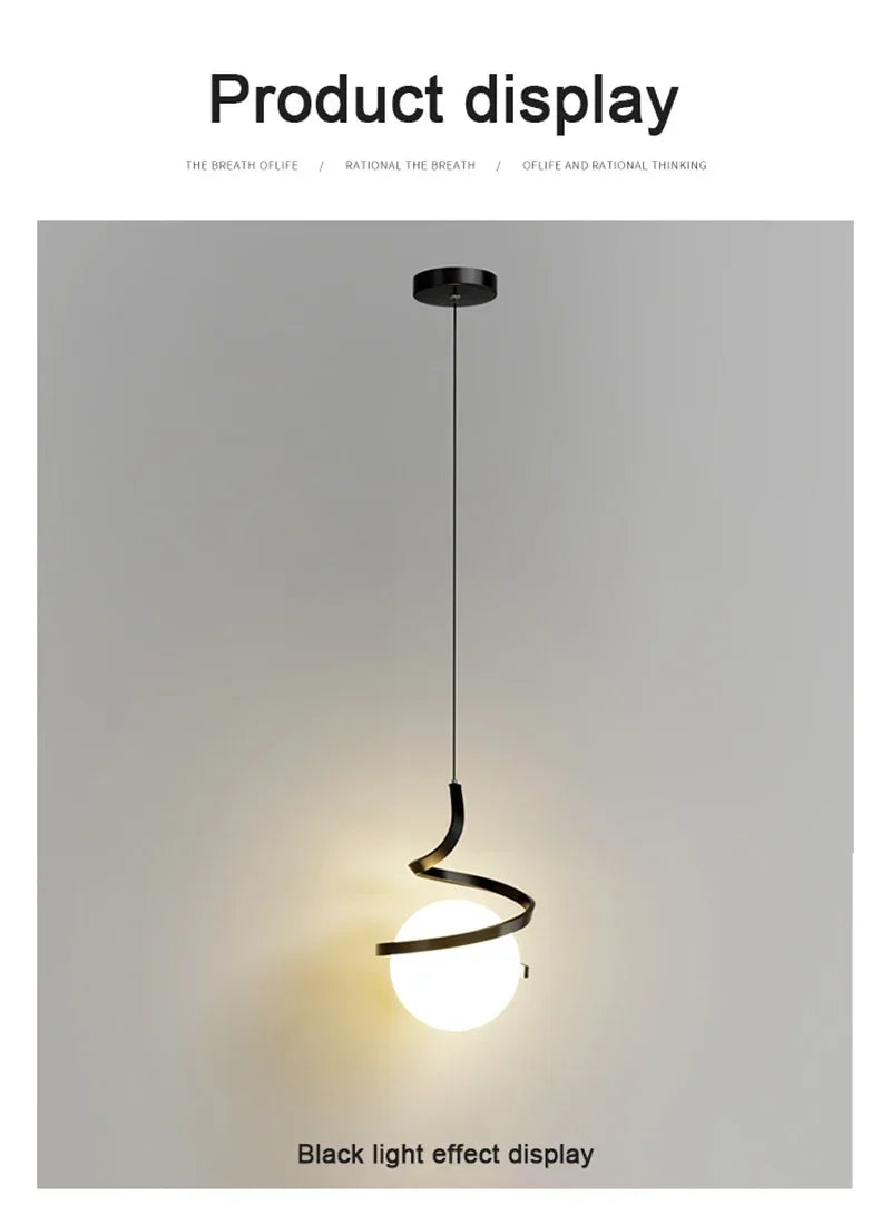 Nordic LED Pendant Light Bedroom bedside hanging line light For Living Home Decoration Dining Table Hanging Lamp Indoor lighting