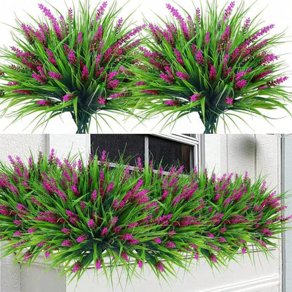 Artificial Plastic Lavender Flower Plant Wedding Bridal Bouquet Holiday Decor Vase Home Table Ourdoor Yard Party DIY Decor Props