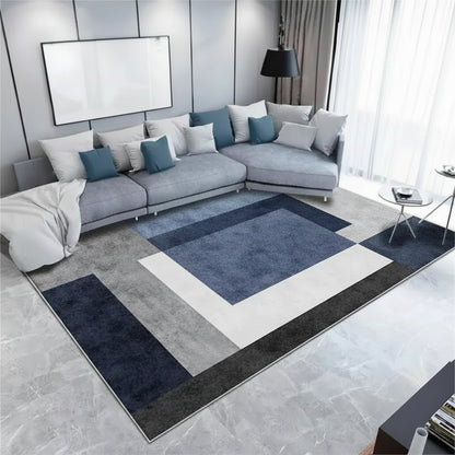 Striped carpet is  , suitable for use in living rooms, bedrooms, balconies and home decoration.