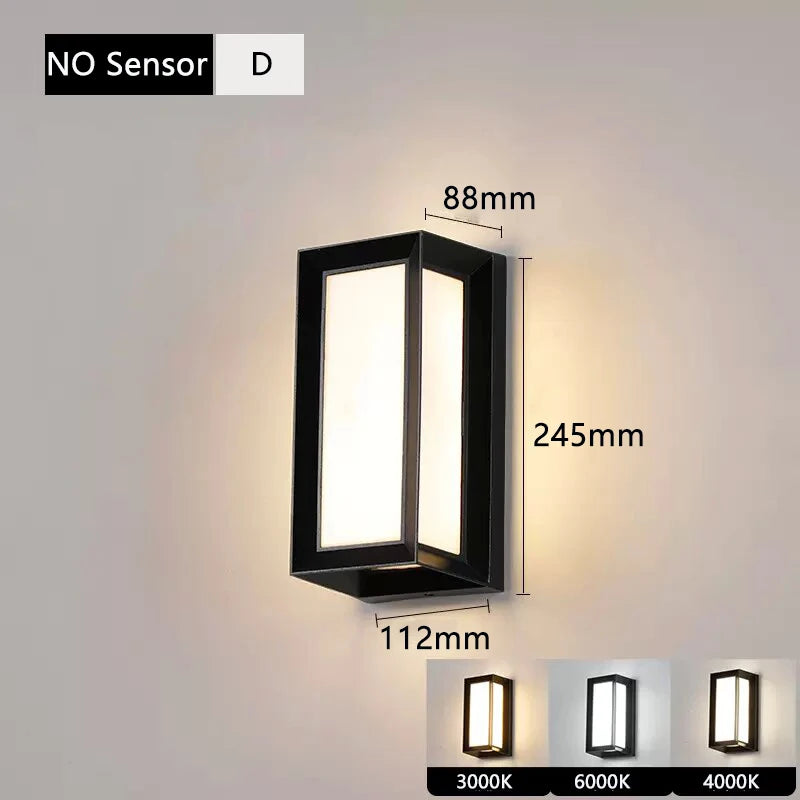 Motion Sensor Outdoor Wall Light LED Security Light Radar Sensor Waterproof IP65 Exterior Wall Sconce Porch Light Patio Light Garden Light Garage Light Front Door Light 20W AC 85-265V Auto On Off Dusk to Dawn