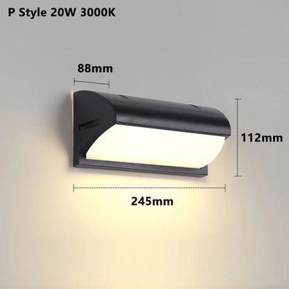 Motion Sensor Outdoor Wall Light LED Security Light Radar Sensor Waterproof IP65 Exterior Wall Sconce Porch Light Patio Light Garden Light Garage Light Front Door Light 20W AC 85-265V Auto On Off Dusk to Dawn