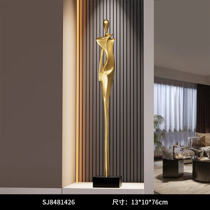 Home Decor Luxury Figure Abstract Art Sculpture Decorations,Vertical High Living Room Entrance,Hotel Statue Decoration Resin