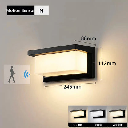Motion Sensor Outdoor Wall Light LED Security Light Radar Sensor Waterproof IP65 Exterior Wall Sconce Porch Light Patio Light Garden Light Garage Light Front Door Light 20W AC 85-265V Auto On Off Dusk to Dawn
