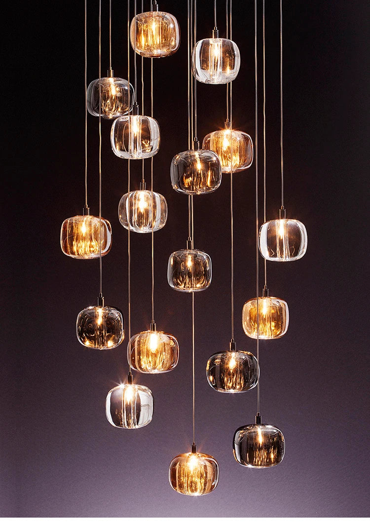 Modern Nordic LED Crystal Chandelier Luxury Pendant Light For Living Room Bedroom Dining Room Attic Kitchen Home Lustre Lamp