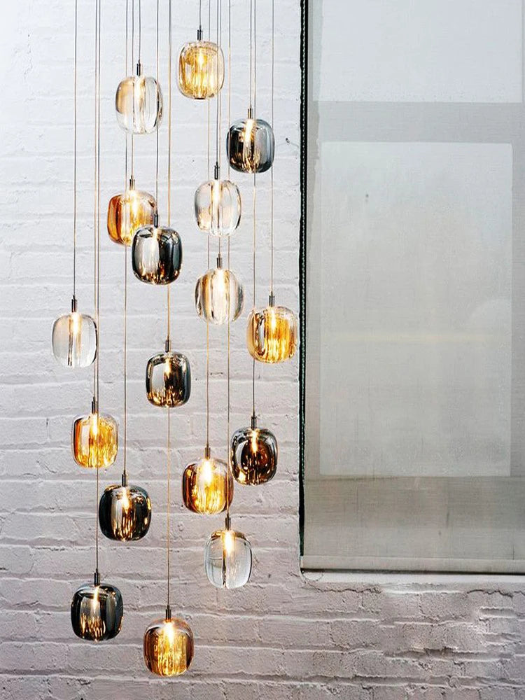 Modern Nordic LED Crystal Chandelier Luxury Pendant Light For Living Room Bedroom Dining Room Attic Kitchen Home Lustre Lamp