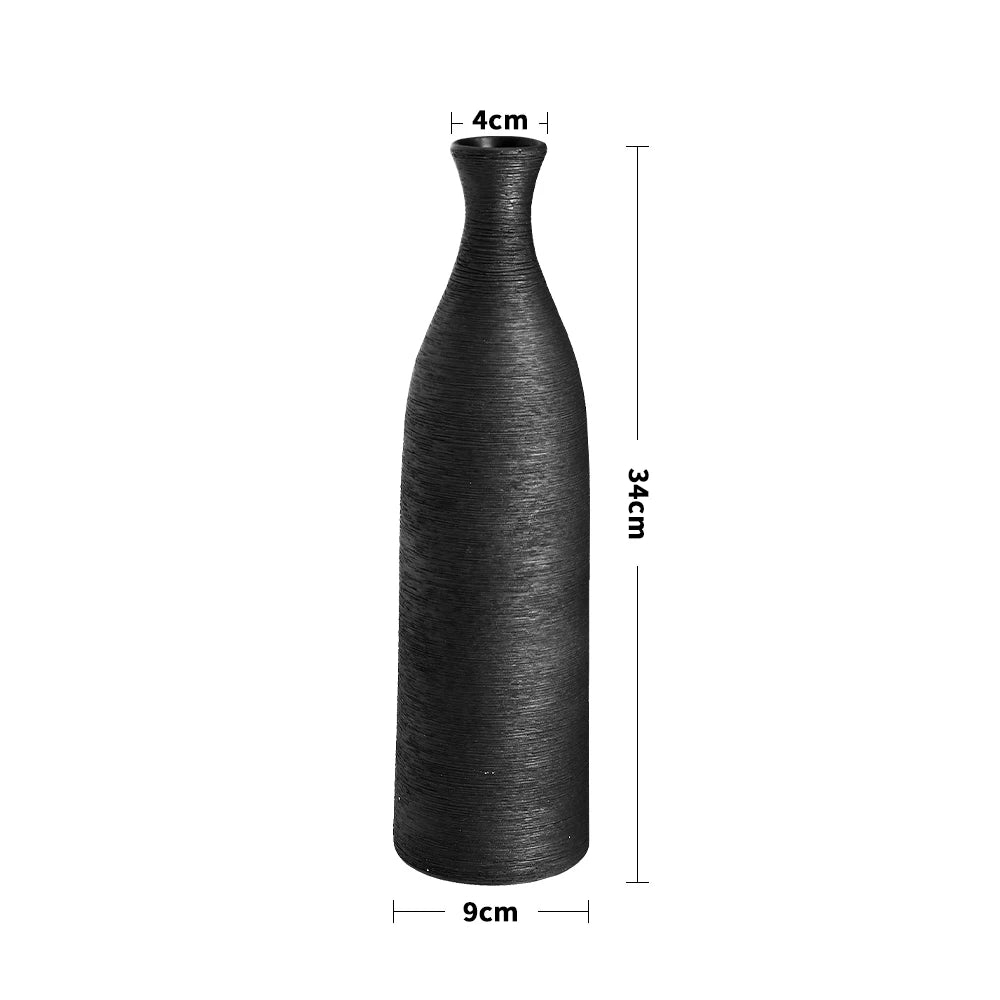 【Lifeideas】Nordic minimalist living room ceramic Morandi brushed dried flower decoration vase
