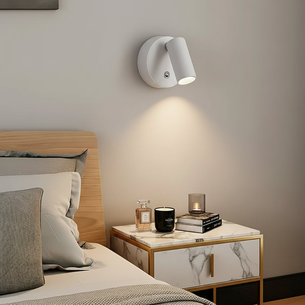 Luxury Modern LED Wall Sconce Magnetic Base Adjustable Rotatable Spotlight for Bedroom Bedside Reading Light Living Room Accent Cabinet Closet Table Lamp Warm White USB Rechargeable wireless Battery Operated Touch Dimmable Home Décor Night Light
