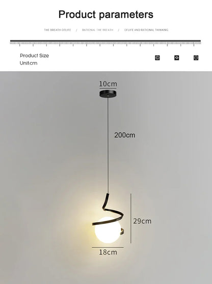 Nordic LED Pendant Light Bedroom bedside hanging line light For Living Home Decoration Dining Table Hanging Lamp Indoor lighting