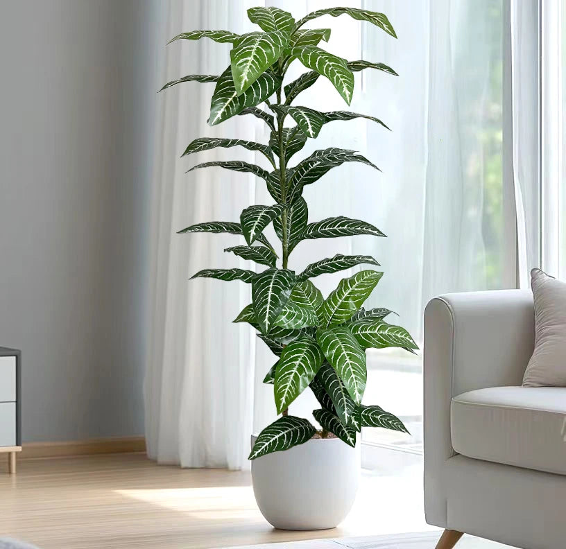 130-180cm Large Artificial Banana Tree Fake Tropical Plant Lifelike Big Leaf Plants For Home Office Hotel Cafe Shop Decoration