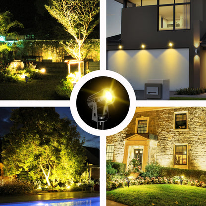 Solar Spot Lights Outdoor LED Solar Garden Lights RGB Color Changing Landscape Lighting Waterproof IP65 Solar Powered Spotlights for Yard Lawn Pathway Driveway Patio Tree Up light Warm White Cold light