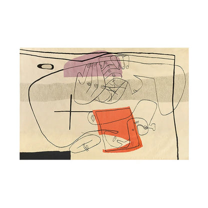 Modern Abstraction Carpets for Living Room Nordic Bedroom Decor Plush Carpet Home Art Floor Mat Large Area Thicken Non-slip Rug