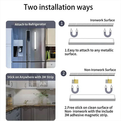 LED Motion Sensor Light Kitchen Lights for Kitchen Bedroom Wardrobe Stair Hallway Restaurant Indoor Rechargeable Strip Wardrobe Lighting Battery Operated Magnetic