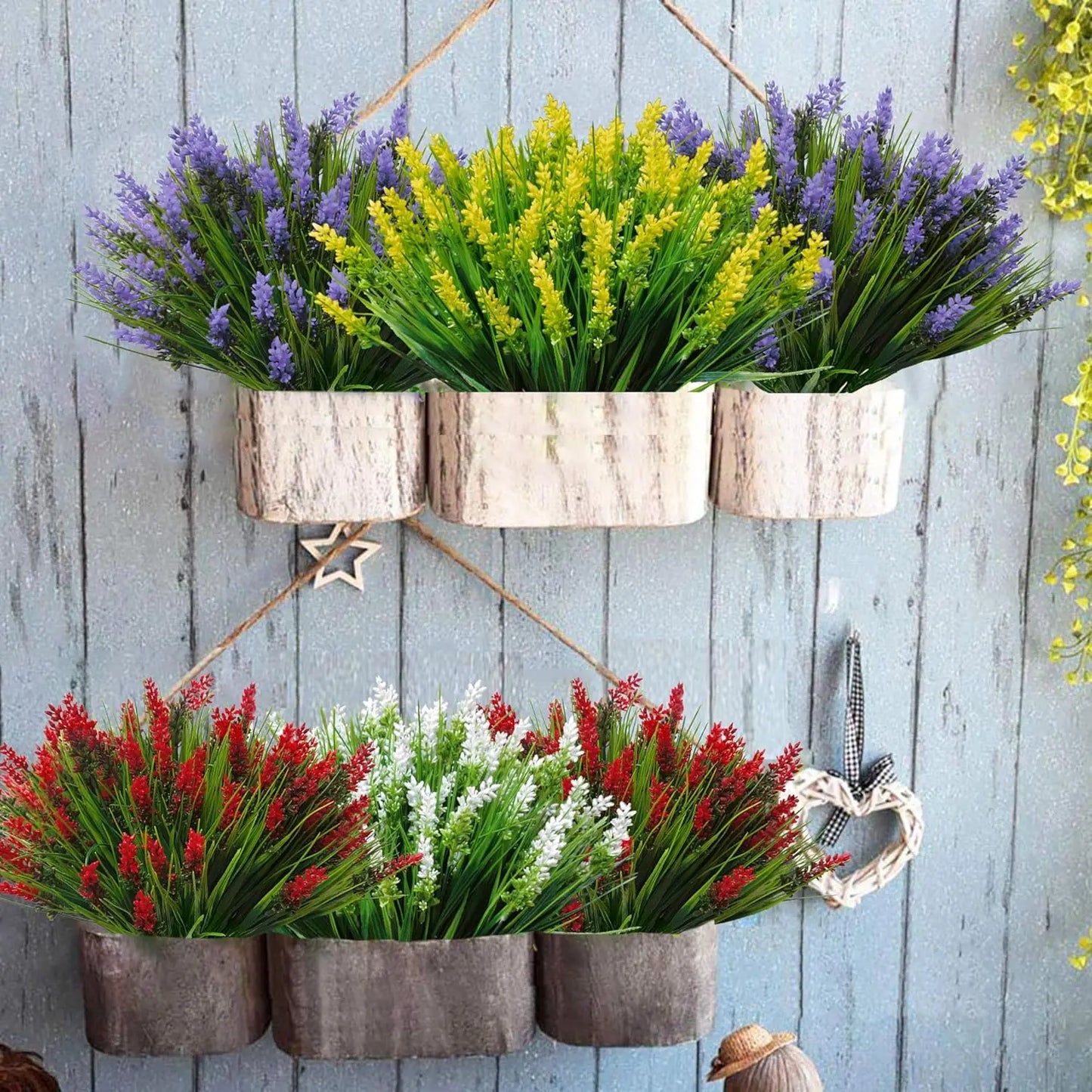 Artificial Plastic Lavender Flower Plant Wedding Bridal Bouquet Holiday Decor Vase Home Table Ourdoor Yard Party DIY Decor Props
