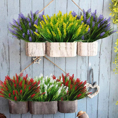 Artificial Plastic Lavender Flower Plant Wedding Bridal Bouquet Holiday Decor Vase Home Table Ourdoor Yard Party DIY Decor Props