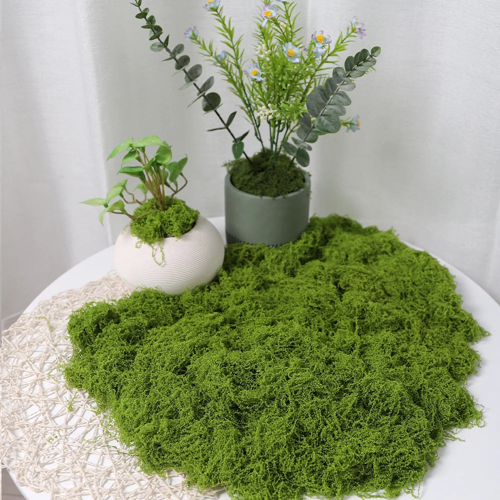 30/50/100G Green Artificial Plants Moss Grass for Home Room Decor Garden Decoration Mini Landscape Fake Flower Crafts Ornament