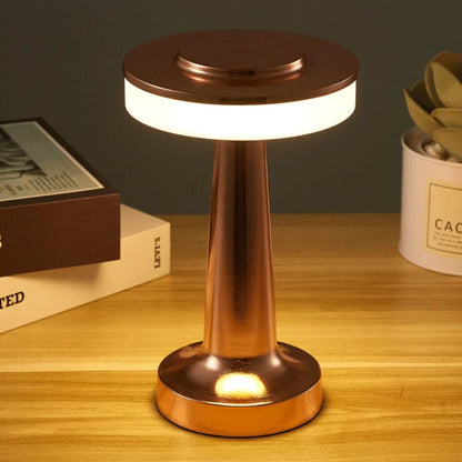 Retro Table Lamp Metal Touch Decor for Bar Coffee Restaurant Decoration Light Desk LED Rechargeable Night Light Bedroom Decor