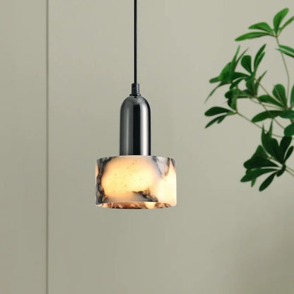 IWHD Bulgari Marble LED Pendant Lights Fixture Bedside Cafe Living Room Kitchen Loft Iron Socket Hanging Lamp Lighting Luminaire