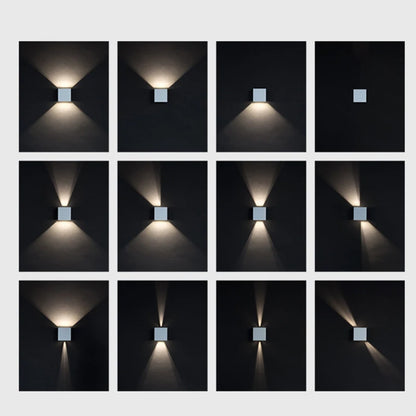 LED Wall Lamp Modern Up Down Wall Sconce Black Waterproof Aluminum Light Fixture Indoor Outdoor Bedroom Living Room Hallway Hotel Decor